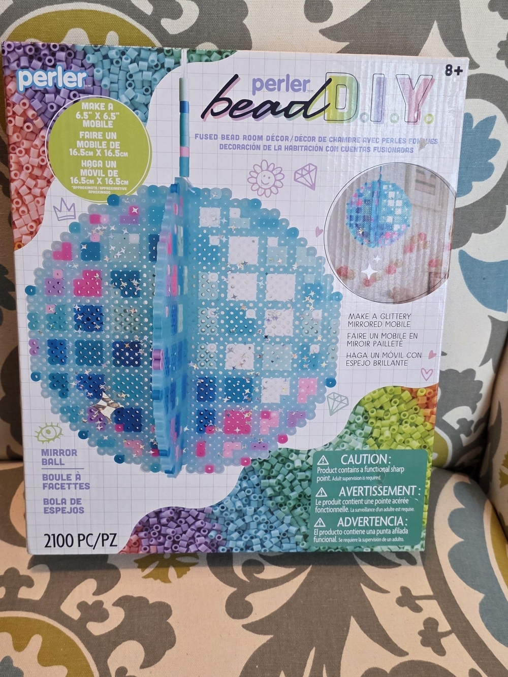 Perler Bead D.I.Y. Mirror Ball Fused Bead Craft Kit, 2100 pc- NWT